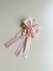 Blush Elegance Bow Clip
