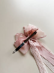 Blush Elegance Bow Clip