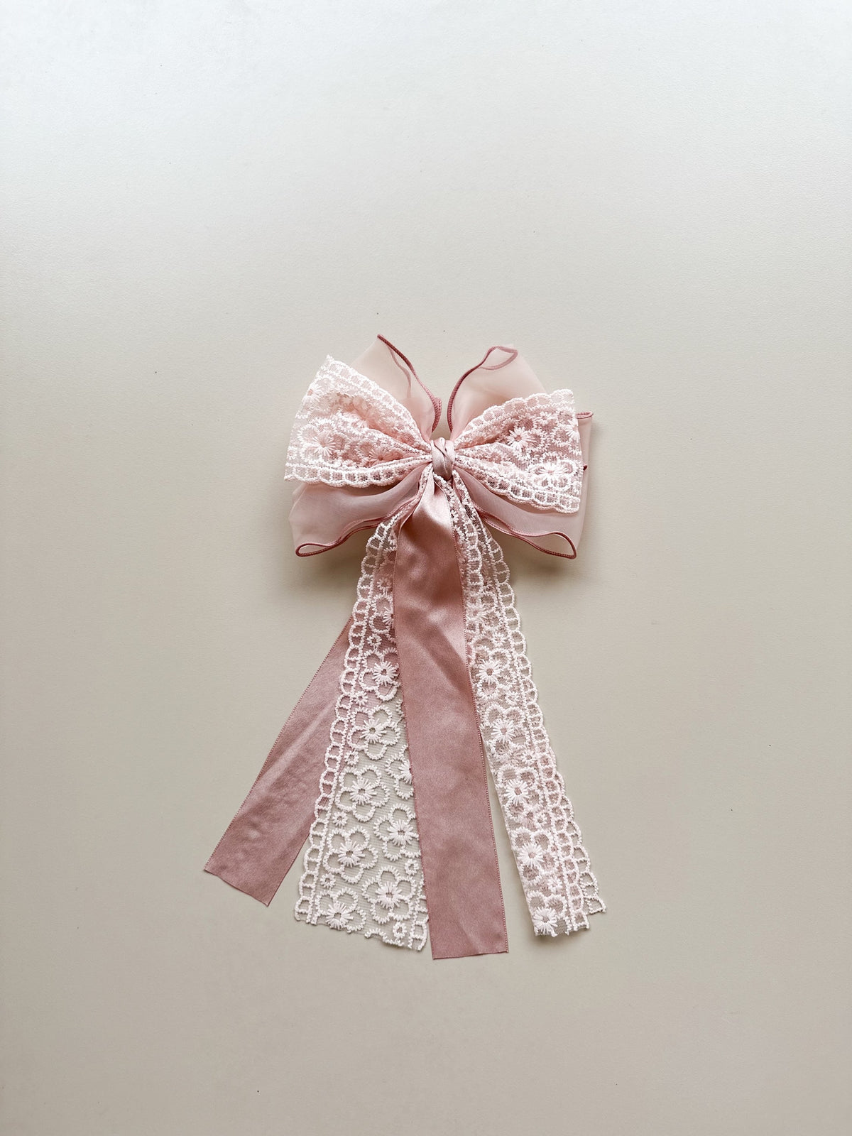 Blush Elegance Bow Clip