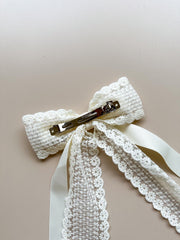 Vintage Lace Bow Clip
