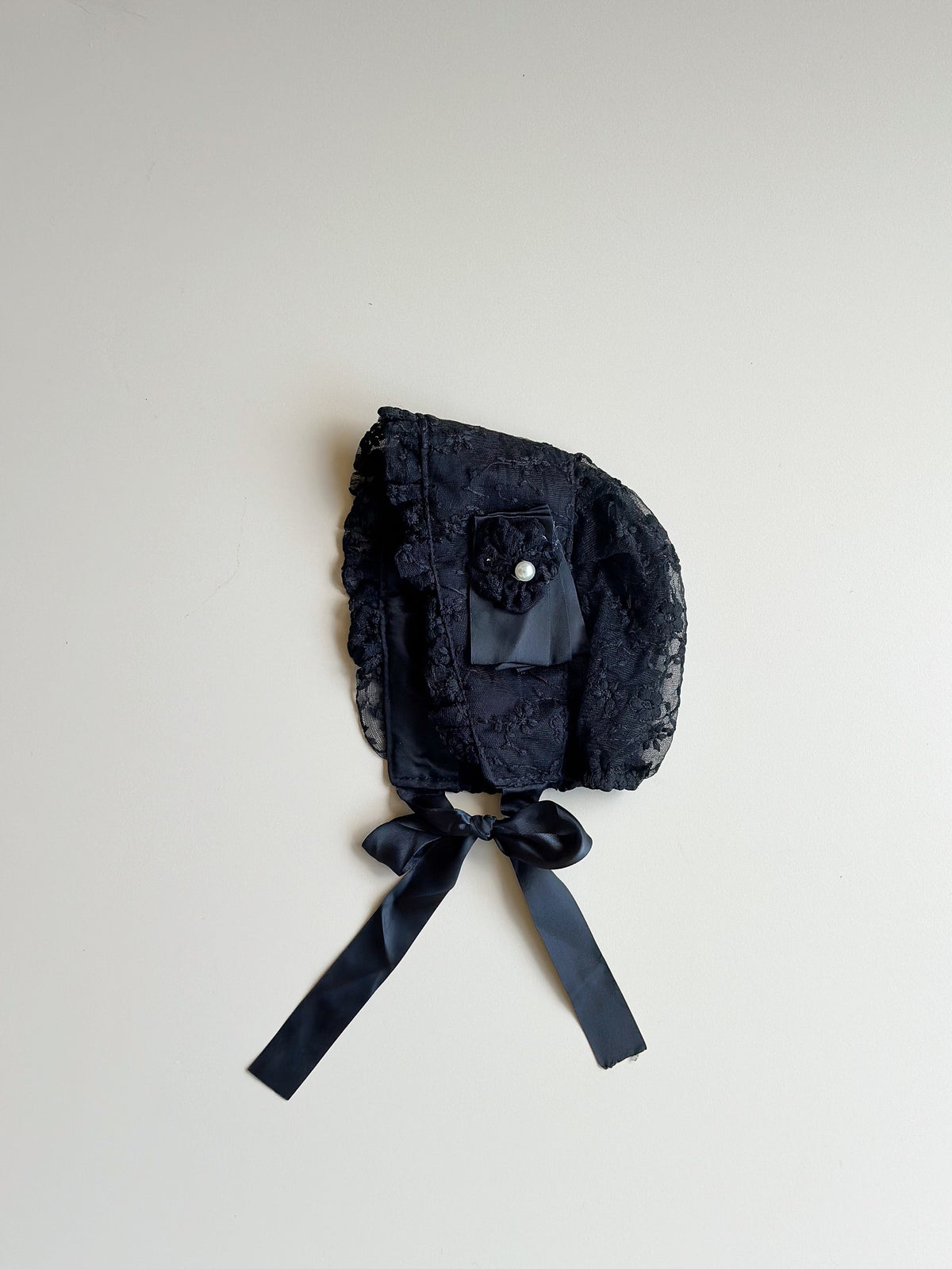 Midnight blossom baby bonnet