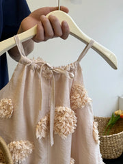 Neutral Bloom Petal Dress