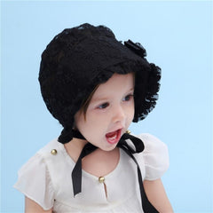 Midnight blossom baby bonnet