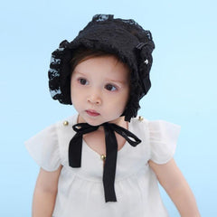 Midnight blossom baby bonnet