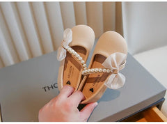 Pearl Bow Princess Flats