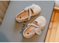 Pearl Bow Princess Flats