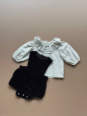 Velvet charm romper set