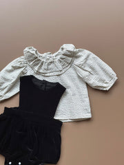 Velvet charm romper set