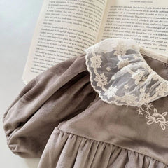 Elena lace collar romper