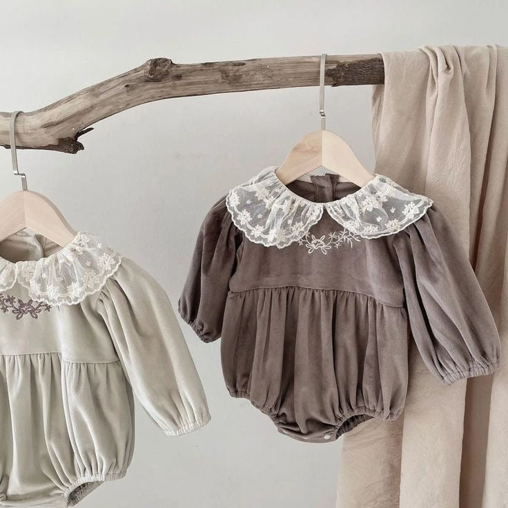 Elena lace collar romper