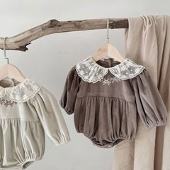 Elena lace collar romper