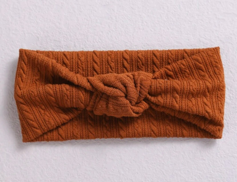 Luna Knotted cardigan knit headband