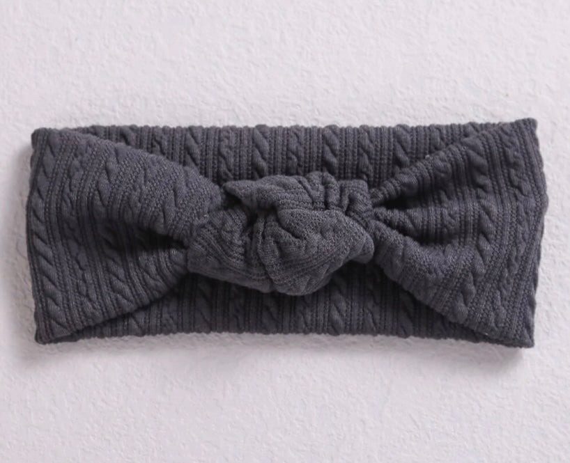 Luna Knotted cardigan knit headband