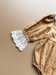 Caramel Dots Romper