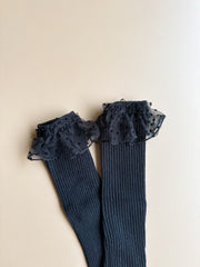 Lace ruffle socks