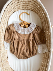 Caramel Dots Romper