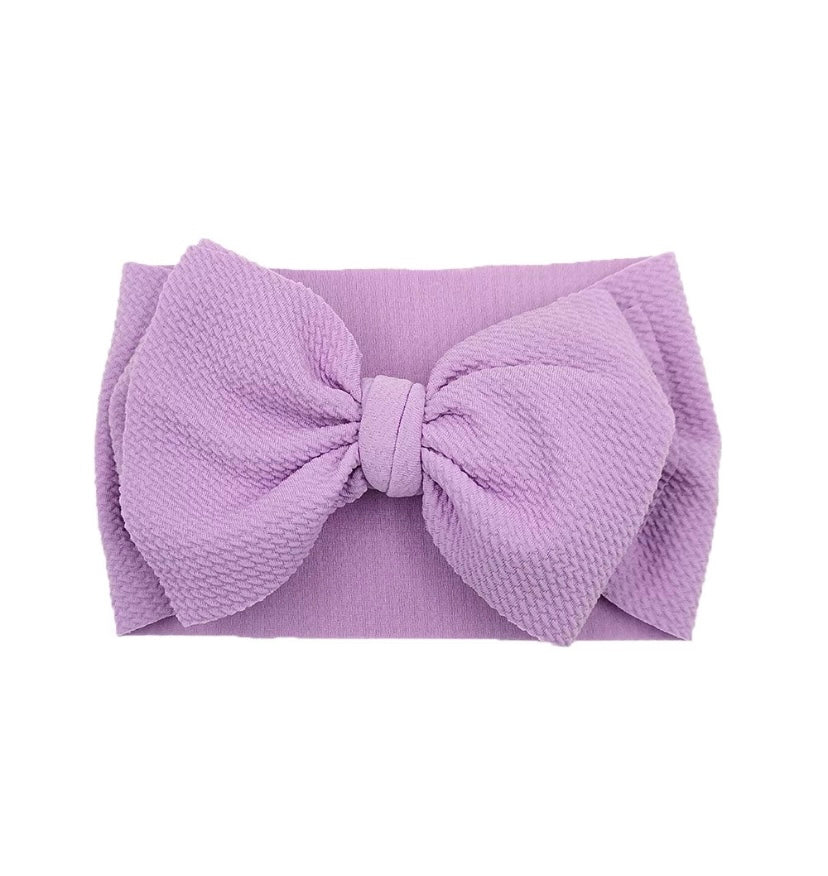 Textured bow - Baby purple