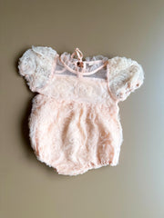 Twila pink flower romper