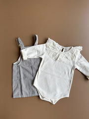 Lila Stripe Pinafore Set