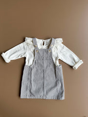 Lila Stripe Pinafore Set