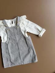 Lila Stripe Pinafore Set