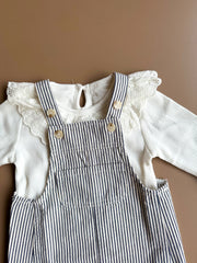 Lila Stripe Pinafore Set