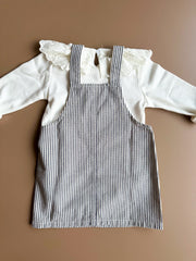 Lila Stripe Pinafore Set